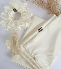Satin pillowcase WHITE ECRU