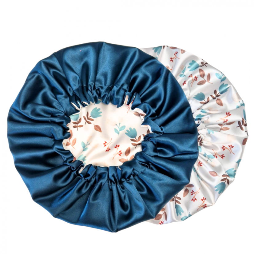Satin bonnet small for curly and wavy hair (S).