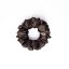 Satin scrunchie BROWN - Size: M
