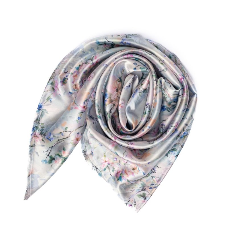 Satin scarf FLOWER
