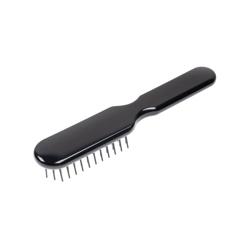 RECTANGULAR BRUSH WITH PLASTIC SPIKES - Colour: black