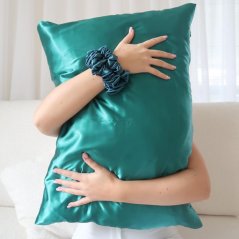 Satin pillowcase PETROL