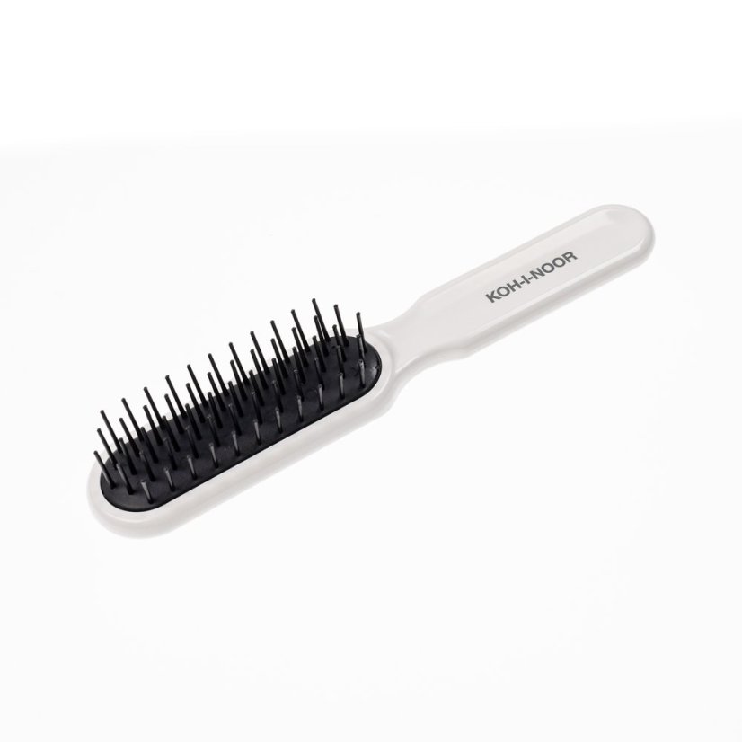 RECTANGULAR BRUSH WITH PLASTIC SPIKES - Colour: black