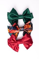 Saténová mašľa do vlasov JESENNÉ LISTY malá