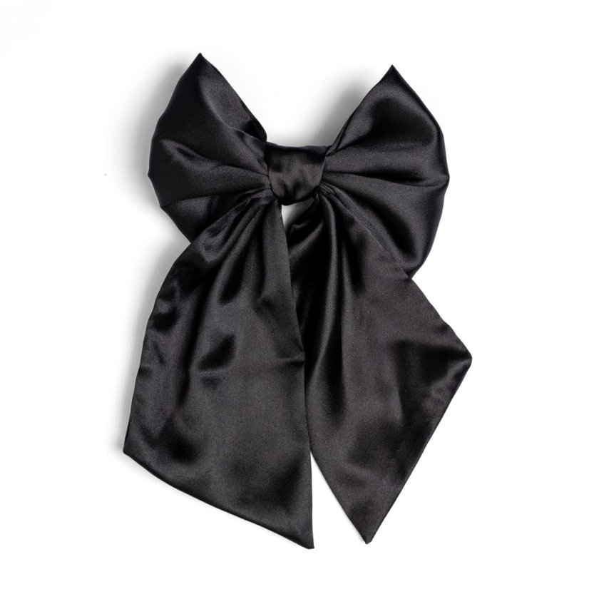 Satin hair bow BLACK