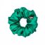 Satin hair scrunchie GREEN - Size: M