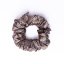 Satin hair scrunchie Brown Plaid - Size: XL