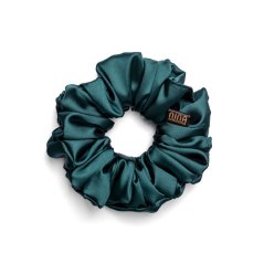 Satin hair scrunchie EMERALD
