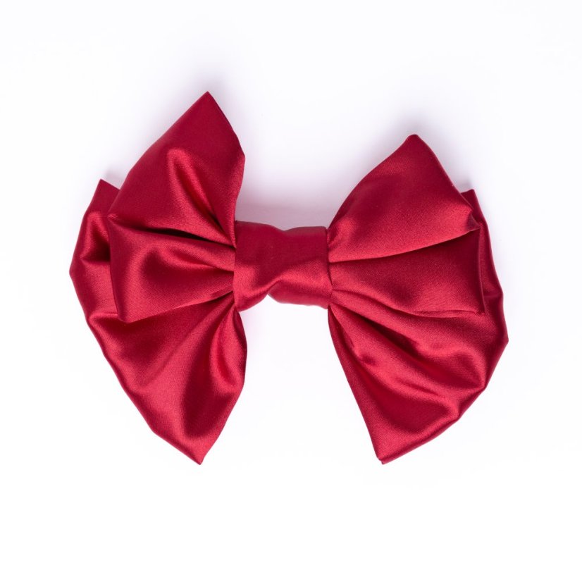 Satin hair bow RED small