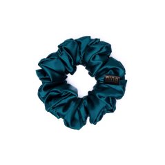Satin hair scrunchie PETROLEUM