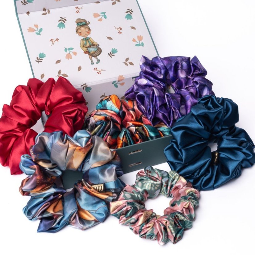 Saténová gumička FIALKA