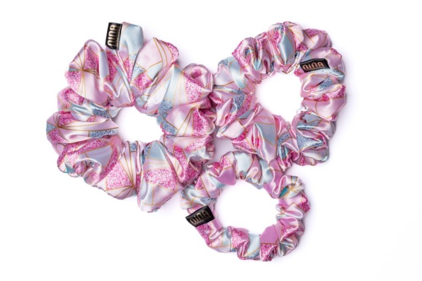 Satin scrunchie ICE FOREST
