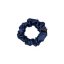 Satin hair scrunchie DARK BLUE - Size: S