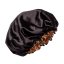 Satin bonnet GOLD-BLACK - Size: M