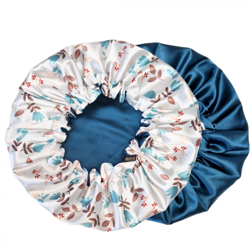 Satin bonnet small for curly and wavy hair (S).