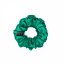 Satin hair scrunchie GREEN - Size: M