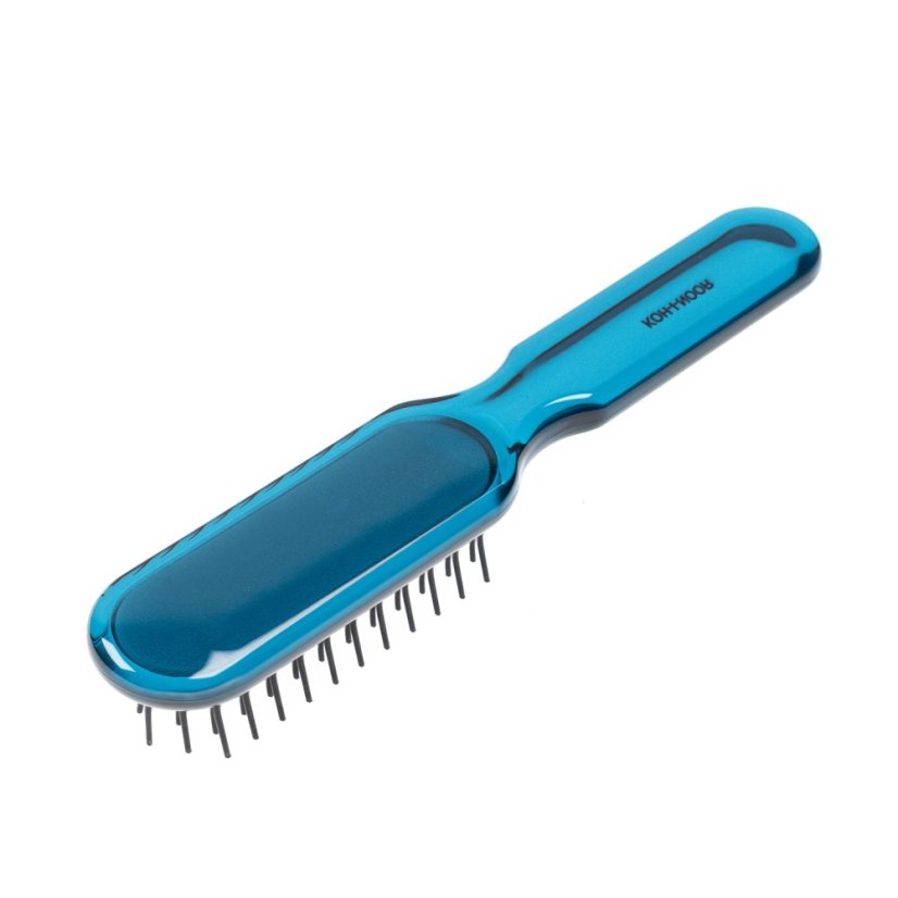 RECTANGULAR BRUSH WITH PLASTIC SPIKES - Colour: pink