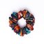 Saténová gumička  scrunchie JESENNÉ LISTY - Veľkosť: S