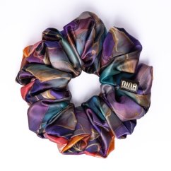 Satin hair scrunchie Marble Garden