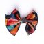 Satin hair bow Autumn leaves small