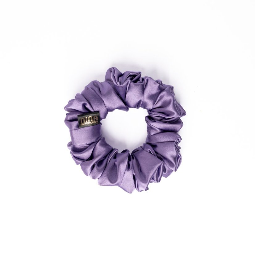 Satin scrunchie Pearly purple