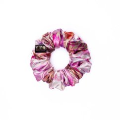 Satin scrunchie PINK MARBLE