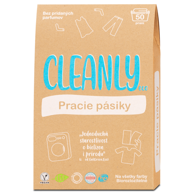CleanlyEco Pracie pásiky na 50 praní bez vône