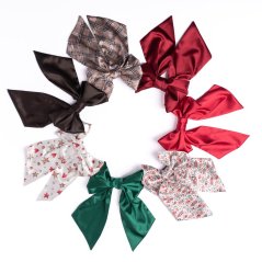 Satin hair bow STAR