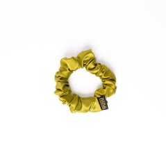 Satin scrunchie Olive Gold