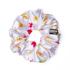 Satin scrunchie LEAVES