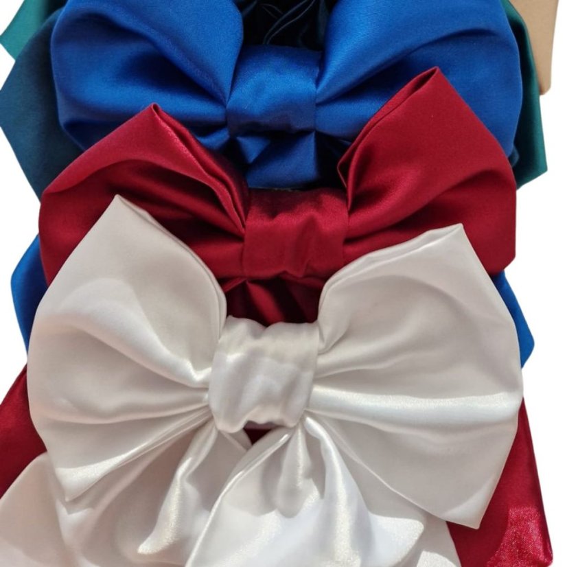 Satin hair bow BURGUNDY