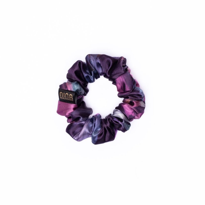 Satin scrunchie MARBLE - Size: S