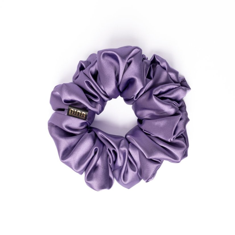 Satin scrunchie Pearly purple