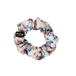 Satin hair scrunchie FLOWER