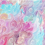 Satin hair scrunchie RAINBOW