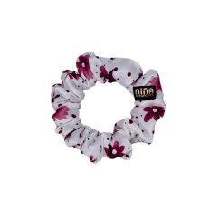 Satin hair scrunchie Marble Velvet Flora
