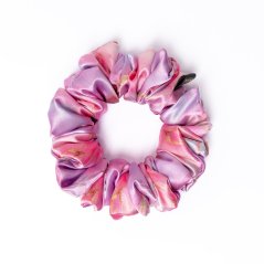 Saténová gumička do vlasov Marble Rose