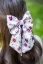 Satin hair bow VELVET FLORA