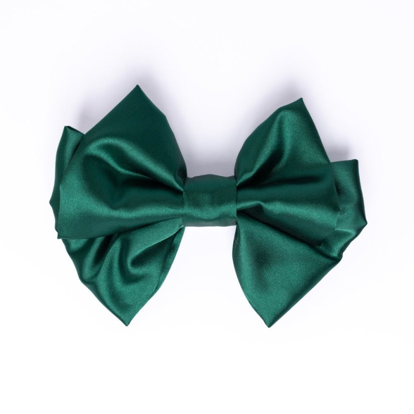 Satin hair bow GREEN small