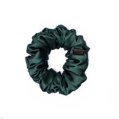 Satin hair scrunchie DARK GREEN