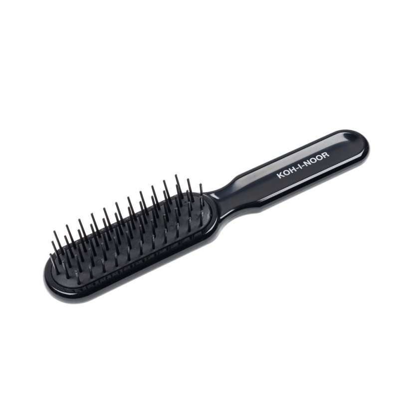RECTANGULAR BRUSH WITH PLASTIC SPIKES - Colour: black