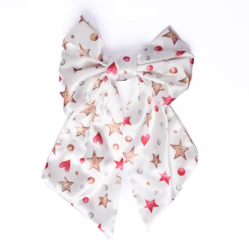 Saténová mašľa do vlasov HVIEZDA