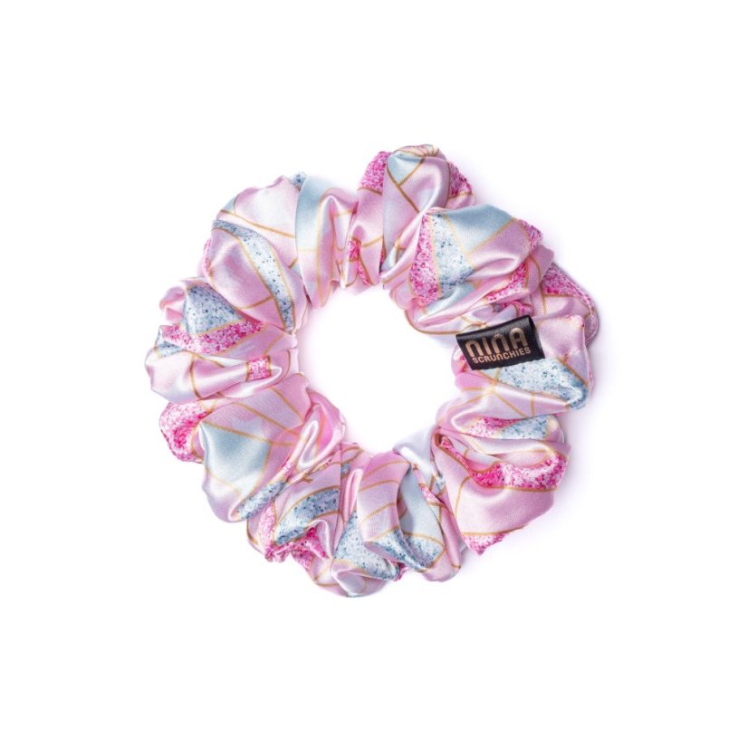 Satin scrunchie ICE FOREST