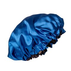Satin bonnet BLUE-BLACK