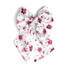 Satin hair bow VELVET FLORA