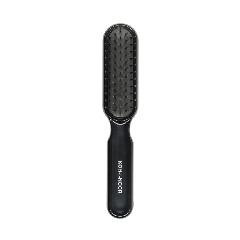 RECTANGULAR BRUSH WITH PLASTIC SPIKES - Colour: black