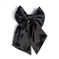 Satin hair bow BLACK
