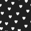 Satin scrunchie BLACK HEART - Size: M