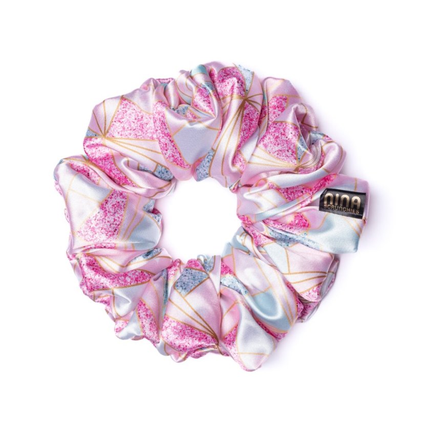 Satin scrunchie ICE FOREST