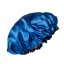 Satin bonnet BLUE-BLACK
